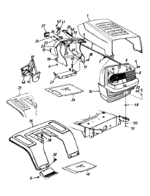 Hood (Style 0) parts for Yard Machines Lawn Tractor 13A6660G352 / 1998 from AppliancePartsPros.com