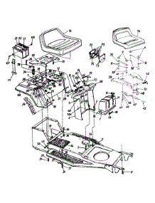 Fuel Tank, Dash Assembly, Battery, Seat, Fender parts for Yard Machines Lawn Tractor 13A747GF062 / 1997 from AppliancePartsPros.com