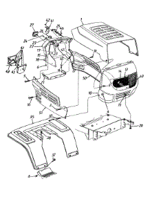 Hood Style "3" parts for Yard Machines Lawn Tractor 13A8693H026 / 2001 from AppliancePartsPros.com