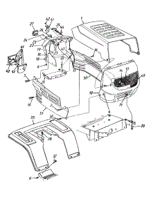 Hood Style 3 parts for Yard Machines Lawn Tractor 13A8693H026 / 2002 from AppliancePartsPros.com