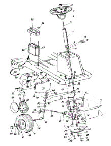 Battery / Wheels, Front / Steering Assembly parts for Yard Machines Lawn Tractor 13AC560B000 / 1998 from AppliancePartsPros.com