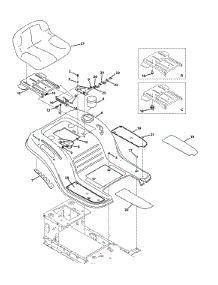 Seat & Fender parts for Yard Machines Lawn Tractor 13AC762F000 / 2013 from AppliancePartsPros.com