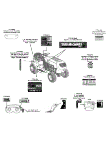 Label Map 13Ac762f020 parts for Yard Machines Lawn Tractor 13AC762F020 / 2011 from AppliancePartsPros.com