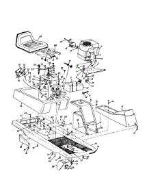 Seat / Frame / Fuel Tank parts for Yard Machines Lawn Tractor 13AF560B206 / 1997 from AppliancePartsPros.com