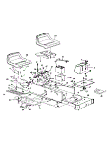 Seat, Fuel Tank, Battery, Frame parts for Yard Machines Lawn Tractor 13AF660G352 / 2001 from AppliancePartsPros.com