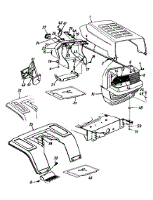 Hood Style "0" parts for Yard Machines Lawn Tractor 13AH660F088 / 2001 from AppliancePartsPros.com