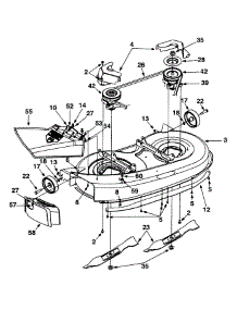 Deck Assembly "F" parts for Yard Machines Lawn Tractor 13AH660F352 / 2001 from AppliancePartsPros.com