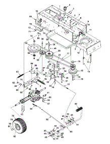 Drive, Controls, Wheels Rear parts for Yard Machines Lawn Tractor 13AH660F352 / 2002 from AppliancePartsPros.com
