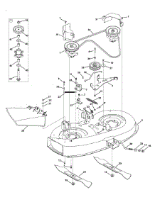 Mower Deck 38 Inch parts for Yard Machines Lawn Tractor 13AH762F052 / 2009 from AppliancePartsPros.com