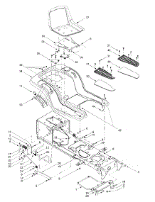 Seat, Fender, Frame Components parts for Yard Machines Lawn Tractor 13AI608G129 / 2000 from AppliancePartsPros.com