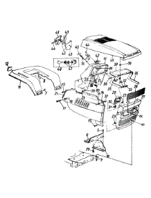 Hood Style 9 parts for Yard Machines Lawn Tractor 13AI699H062 / 1999 from AppliancePartsPros.com