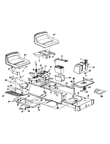 Seat / Fuel Tank / Frame / Battery parts for Yard Machines Lawn Tractor 13AI69AH118 / 1999 from AppliancePartsPros.com