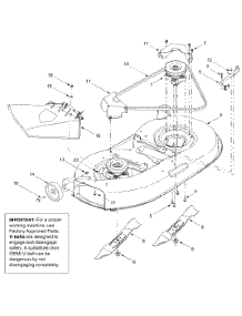Deck Assembly parts for Yard Machines Lawn Tractor 13AJ693G755 / 2004 from AppliancePartsPros.com