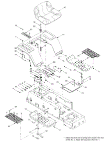 Seat, Fender Assembly parts for Yard Machines Lawn Tractor 13AJ693G755 / 2004 from AppliancePartsPros.com