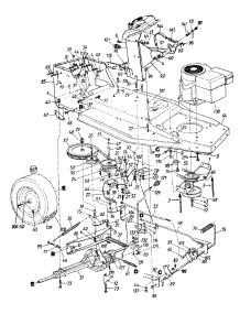Drive / Frame Assembly / Pedal Assembly / Wheels, Rear parts for Yard Machines Lawn Tractor 13AL450C000 / 1997 from AppliancePartsPros.com