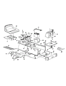Seat / Frame / Battery / Fuel Tank parts for Yard Machines Lawn Tractor 13AL667F118 / 1997 from AppliancePartsPros.com