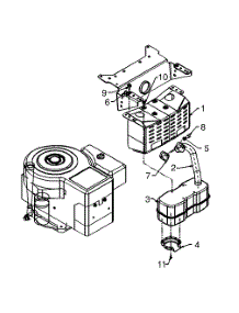 Muffler & Engine Accessories, Single Cylinder parts for Yard Machines Lawn Tractor 13AL670F141 / 2000 from AppliancePartsPros.com