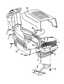 Hood (Style 5) parts for Yard Machines Lawn Tractor 13AM475F000 / 1998 from AppliancePartsPros.com