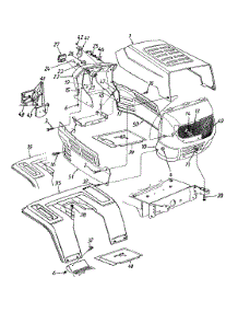 Hood Style "3" parts for Yard Machines Lawn Tractor 13AM673G019 / 2000 from AppliancePartsPros.com