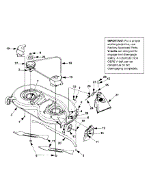Deck Assembly "G" parts for Yard Machines Lawn Tractor 13AM675G000 / 2002 from AppliancePartsPros.com