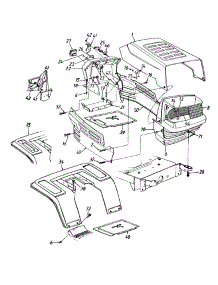 Hood Style 5 parts for Yard Machines Lawn Tractor 13AM675G062 / 1997 from AppliancePartsPros.com