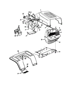 Hood Style 0 parts for Yard Machines Lawn Tractor 13AM690G352 / 1997 from AppliancePartsPros.com