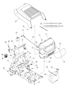Hood Style 2 parts for Yard Machines Lawn Tractor 13AM762G752 / 2006 from AppliancePartsPros.com