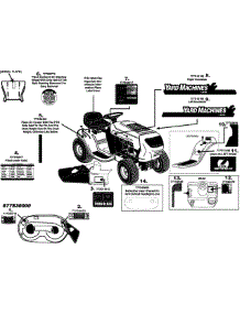 Label Map M772f parts for Yard Machines Lawn Tractor 13AM772F000 / 2008 from AppliancePartsPros.com