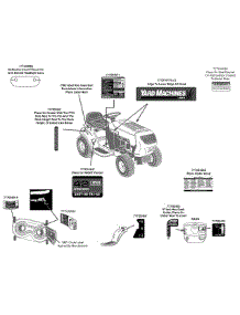 Label Map 13Am772s000 parts for Yard Machines Lawn Tractor 13AM772S000 / 2011 from AppliancePartsPros.com