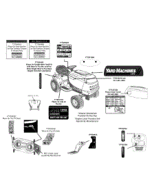Label Map parts for Yard Machines Lawn Tractor 13AM775S000 / 2014 from AppliancePartsPros.com