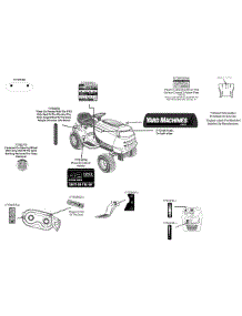 Label Map 13Am775s000 parts for Yard Machines Lawn Tractor 13AM775S000 / 2015 from AppliancePartsPros.com