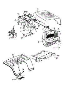 Hood Style 0 parts for Yard Machines Lawn Tractor 13AN690G352 / 2000 from AppliancePartsPros.com