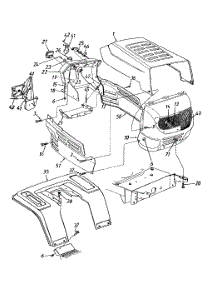 Hood Style 3 parts for Yard Machines Lawn Tractor 13AN693G019 / 2000 from AppliancePartsPros.com