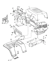 Hood Style 5 parts for Yard Machines Lawn Tractor 13AN695G062 / 1999 from AppliancePartsPros.com