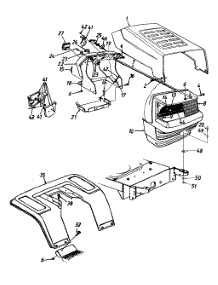 Hood (Style 0) parts for Yard Machines Lawn Tractor 13AN697G352 / 1998 from AppliancePartsPros.com