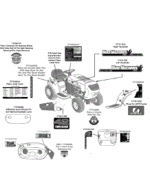Label Map Yard Machines 42 Inch parts for Yard Machines Lawn Tractor 13AN772G000 / 2009 from AppliancePartsPros.com