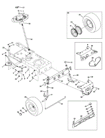 Front End Steering parts for Yard Machines Lawn Tractor 13AN775S000 / 2012 from AppliancePartsPros.com
