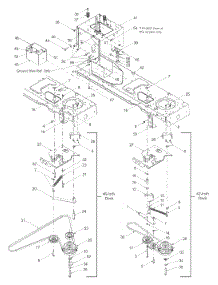 Pto Electric, Battery, Frame parts for Yard Machines Lawn Tractor 13AP608G129 / 2003 from AppliancePartsPros.com