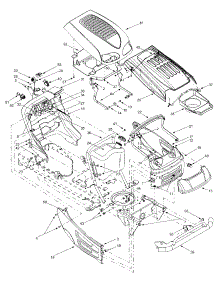 Hood Style 7 & 8, Fuel Tank, Electrical parts for Yard Machines Lawn Tractor 13AQ607H000 / 2002 from AppliancePartsPros.com