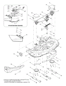 Deck Assembly parts for Yard Machines Lawn Tractor 13AQ608H729 / 2004 from AppliancePartsPros.com