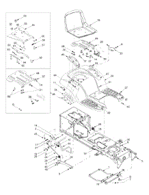 Frame Components & Seat parts for Yard Machines Lawn Tractor 13AQ608H729 / 2004 from AppliancePartsPros.com