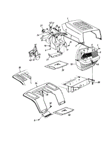 Hood Style 0 parts for Yard Machines Lawn Tractor 13AQ670H088 / 1997 from AppliancePartsPros.com