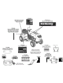 Label Map 13Bc762f000 parts for Yard Machines Lawn Tractor 13BC762F000 / 2012 from AppliancePartsPros.com