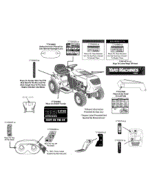 Label Map parts for Yard Machines Lawn Tractor 13BC762F000 / 2014 from AppliancePartsPros.com