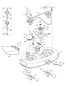 Mower Deck 38-Inch parts for Yard Machines Lawn Tractor 13BC762F000 / 2014 from AppliancePartsPros.com