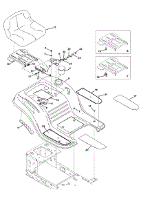 Seat & Fender parts for Yard Machines Lawn Tractor 13BC762F000 / 2015 from AppliancePartsPros.com