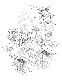 Seat, Fuel Tank, Battery, Frame parts for Yard Machines Lawn Tractor 13BF675G062 / 2002 from AppliancePartsPros.com