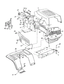 Hood (Style 5) parts for Yard Machines Lawn Tractor 13BQ695H352 / 1998 from AppliancePartsPros.com