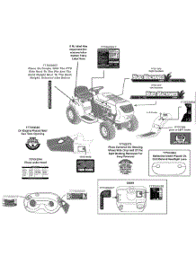 Label Map Yard Machines 38 Inch parts for Yard Machines Lawn Tractor 13RC762F052 / 2009 from AppliancePartsPros.com