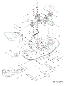 Deck Assembly "H" parts for Yard Machines Lawn Tractor 13XQ698H000 / 2003 from AppliancePartsPros.com